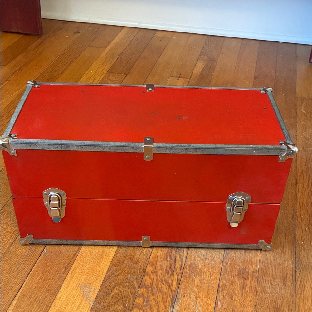 Braniff Airways Red Metal Box